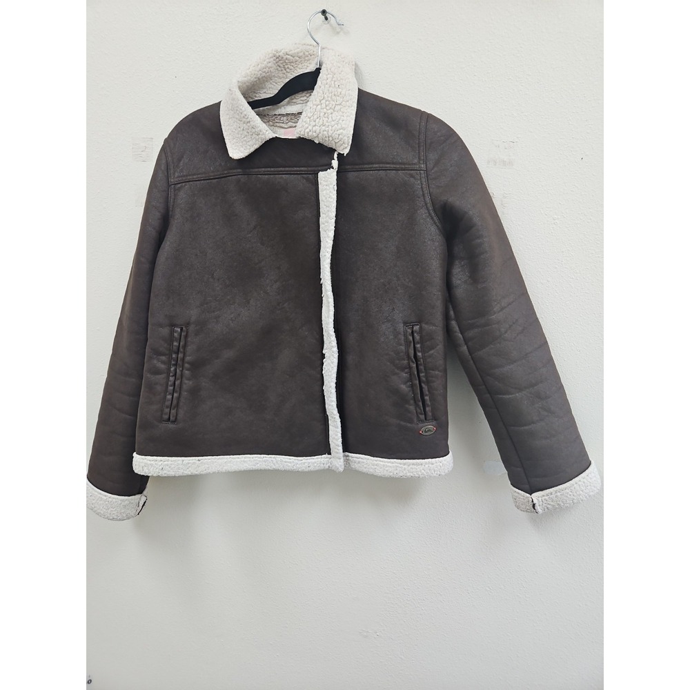 Quiksilver Women's Brown Sherpa Lined Jacket Small